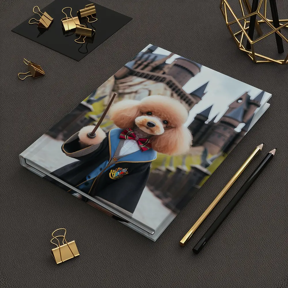 Poodle Wizard Wand Hogwarts Castle Background – Notebooks
