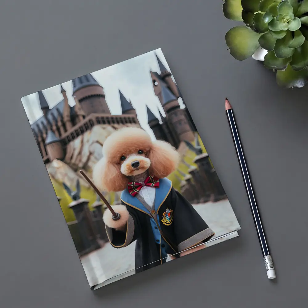 Poodle Wizard Wand Hogwarts Castle Background – Notebooks