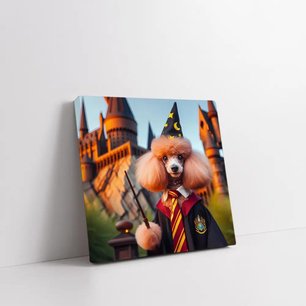 Poodle Wizard Wand Magic Castle Background – Wall Art