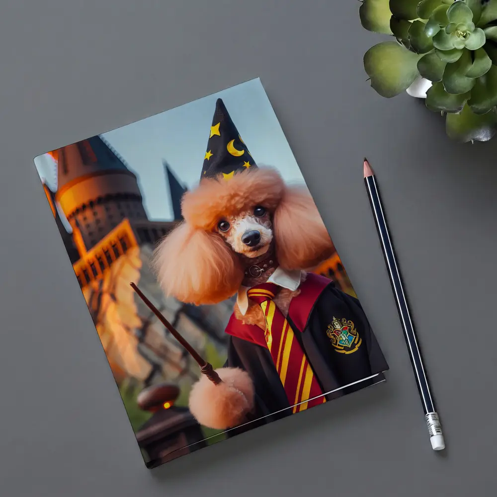 Poodle Wizard Wand Magic Castle Background – Notebooks