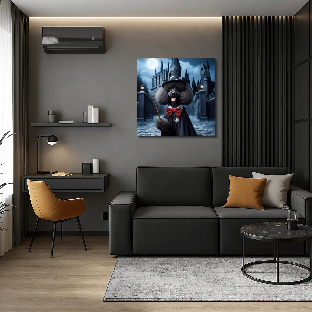 Poodle Wizard Dog at Magic Castle – Wall Art