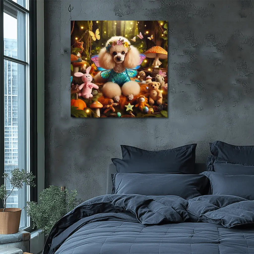Poodle Fairy Wings Enchanted Forest Fantasy – Wall Art