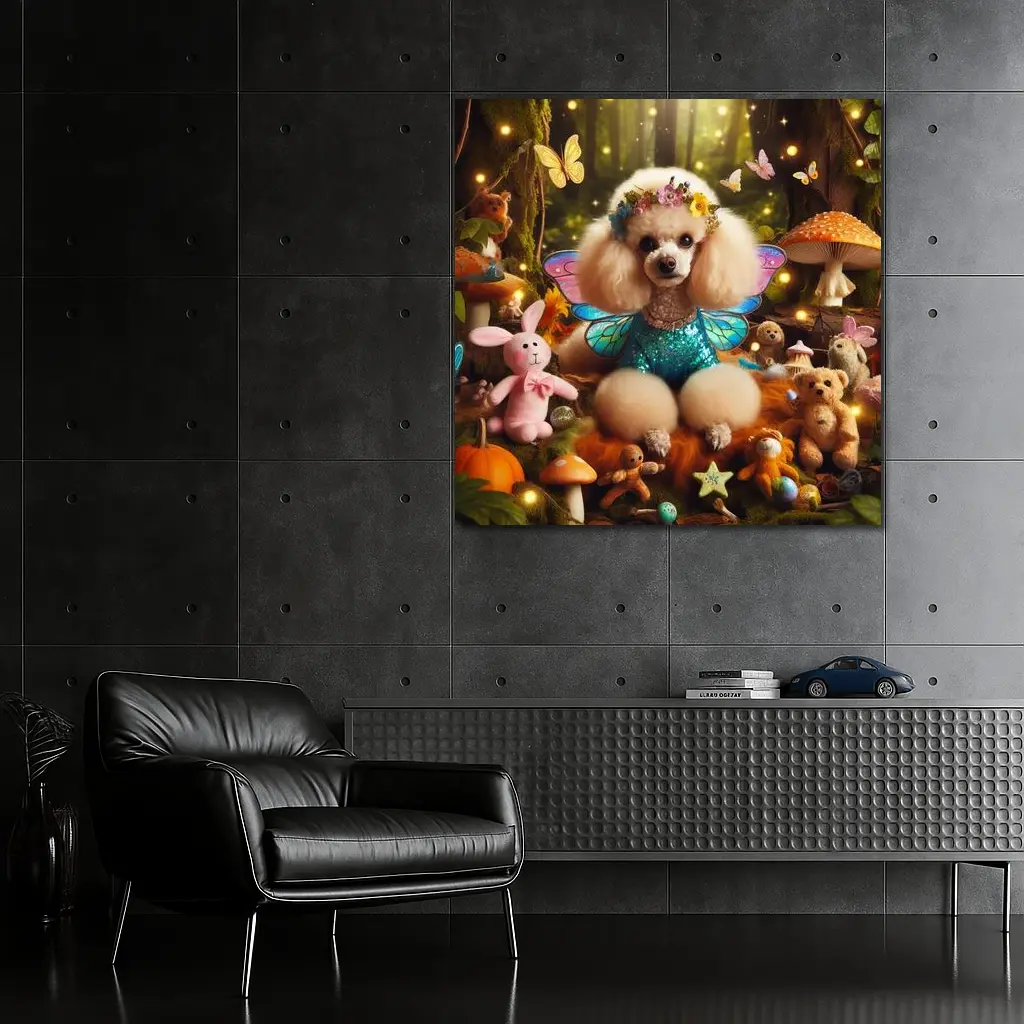 Poodle Fairy Wings Enchanted Forest Fantasy – Wall Art