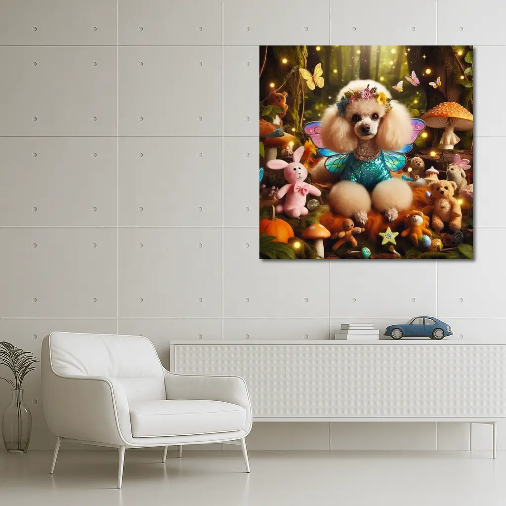 Poodle Fairy Wings Enchanted Forest Fantasy – Wall Art