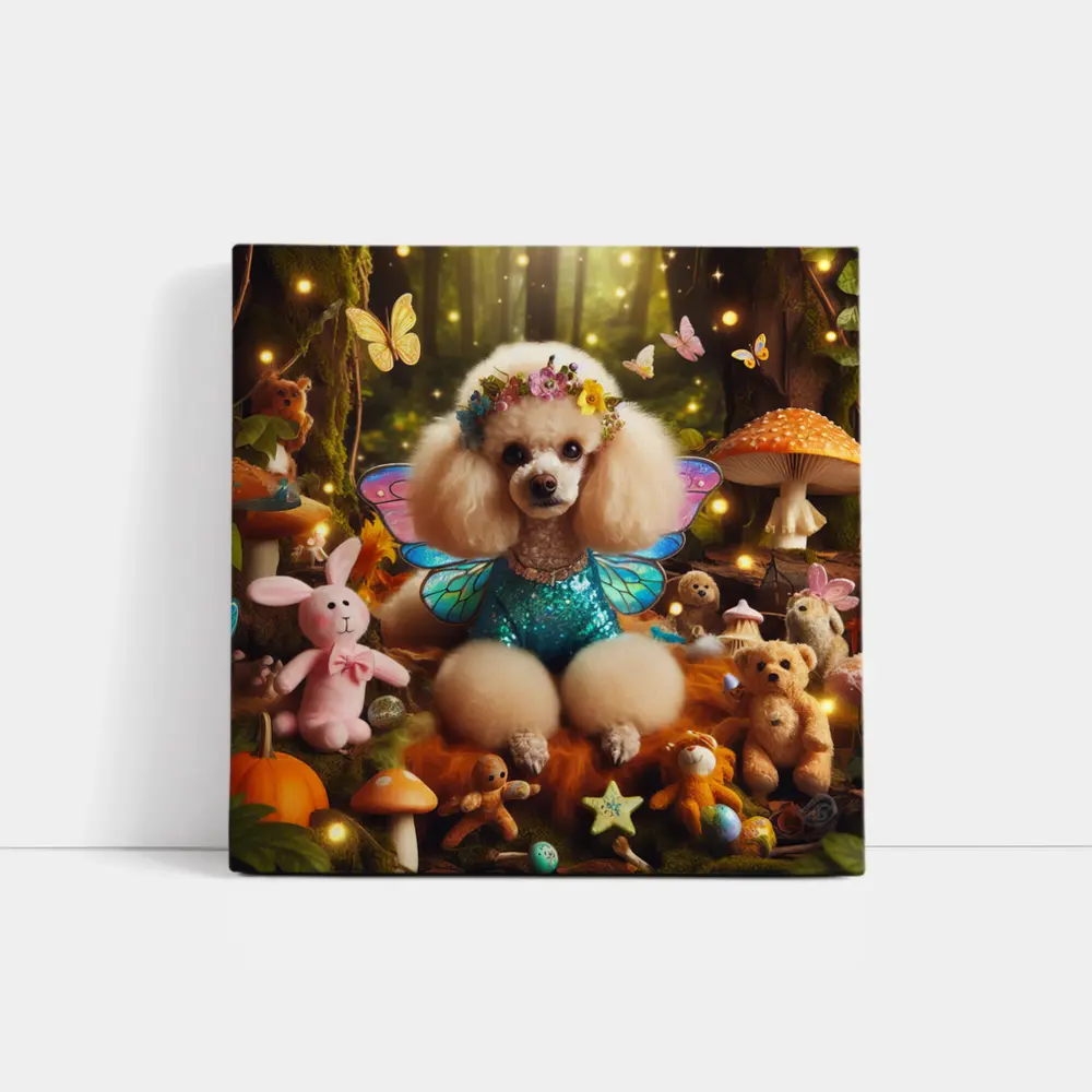 Poodle Fairy Wings Enchanted Forest Fantasy – Wall Art