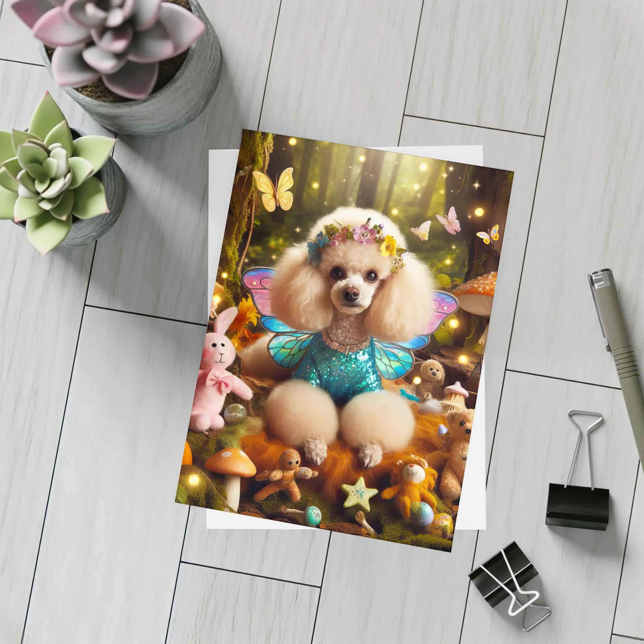 Poodle Fairy Wings Enchanted Forest Fantasy – Postcards