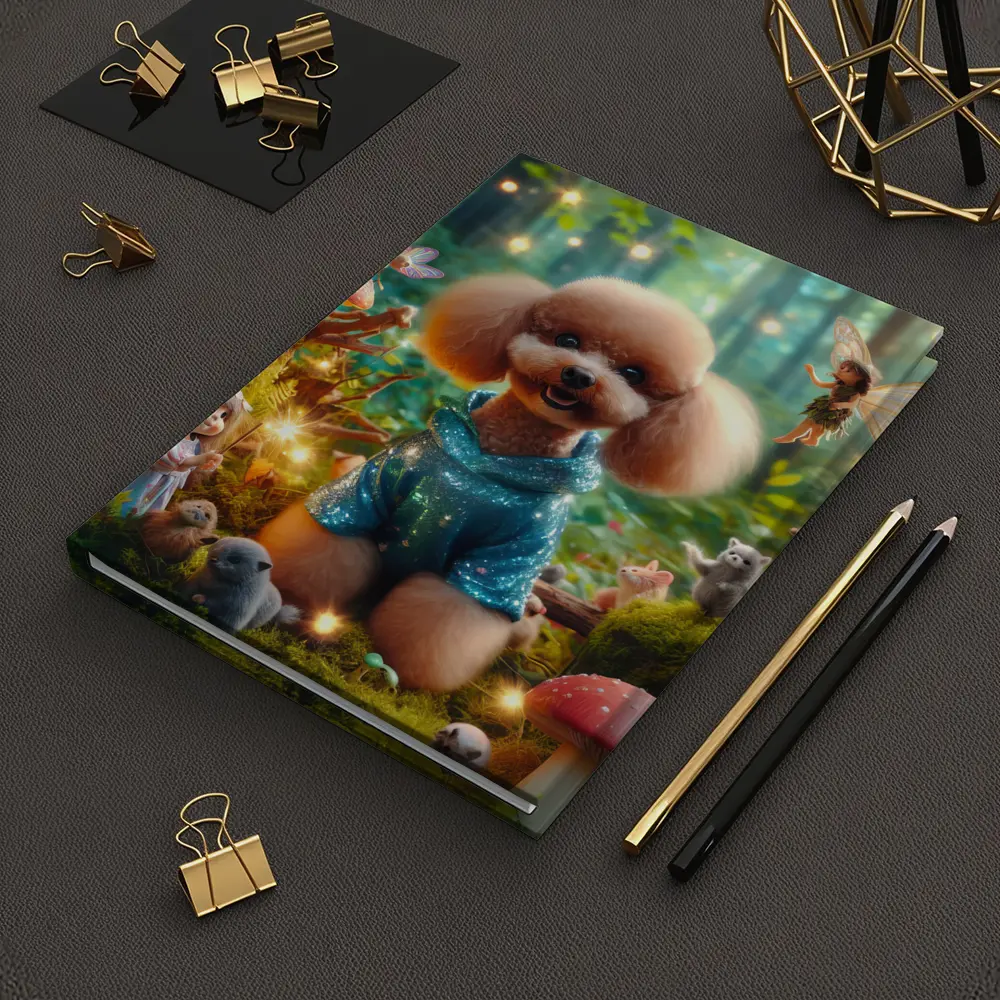 Poodle Dog Fairy Forest Fantasy Scene – Notebooks