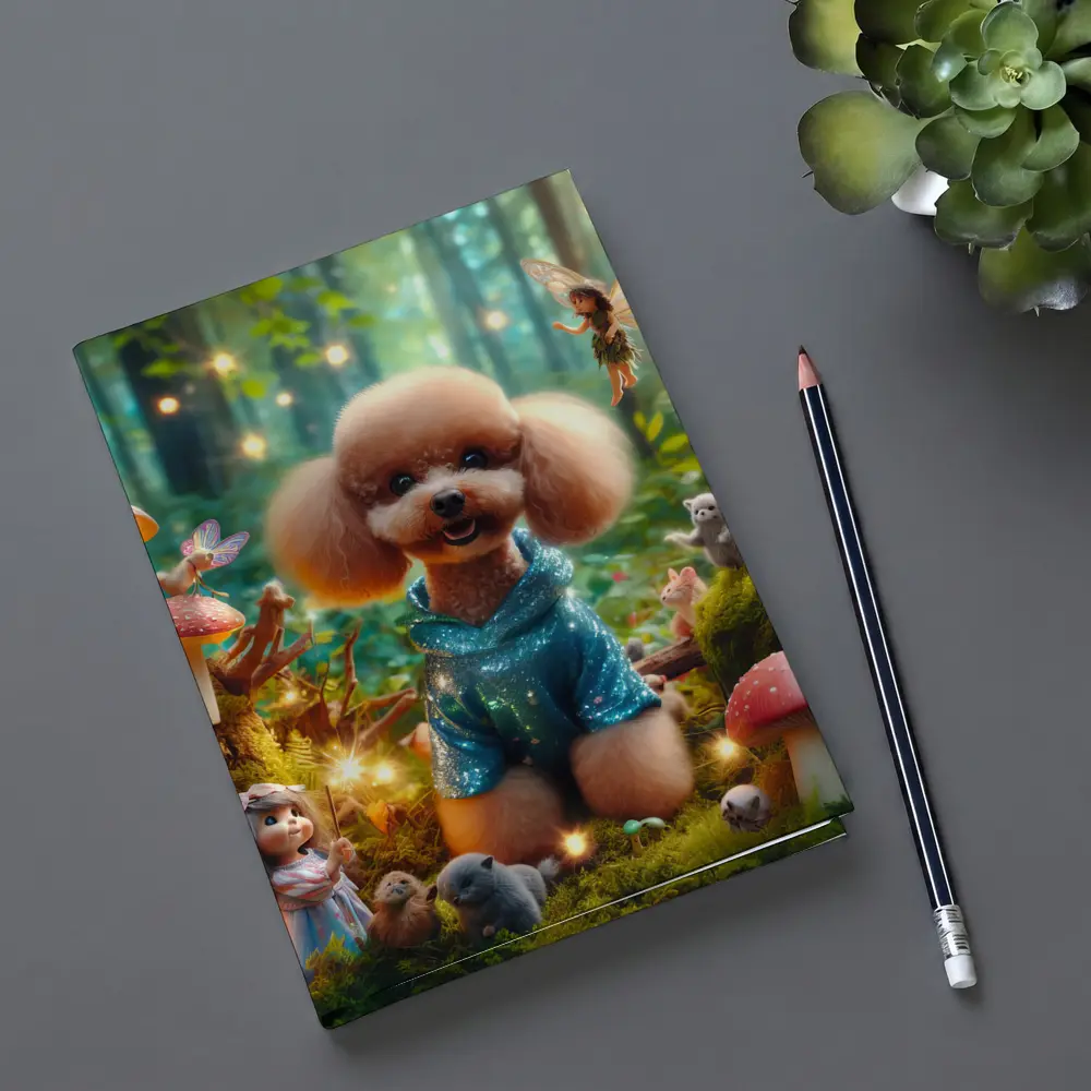 Poodle Dog Fairy Forest Fantasy Scene – Notebooks