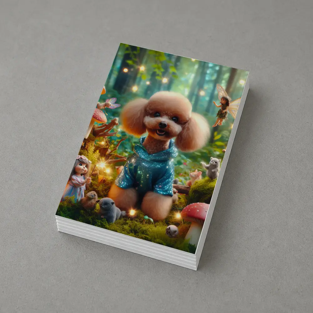 Poodle Dog Fairy Forest Fantasy Scene – Postcards