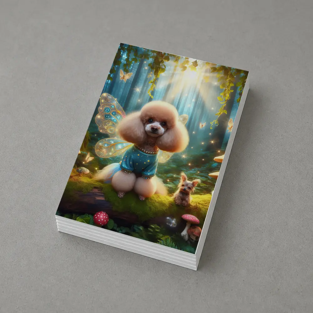 Fairy Poodle Dog Enchanted Forest Scene – Postcards