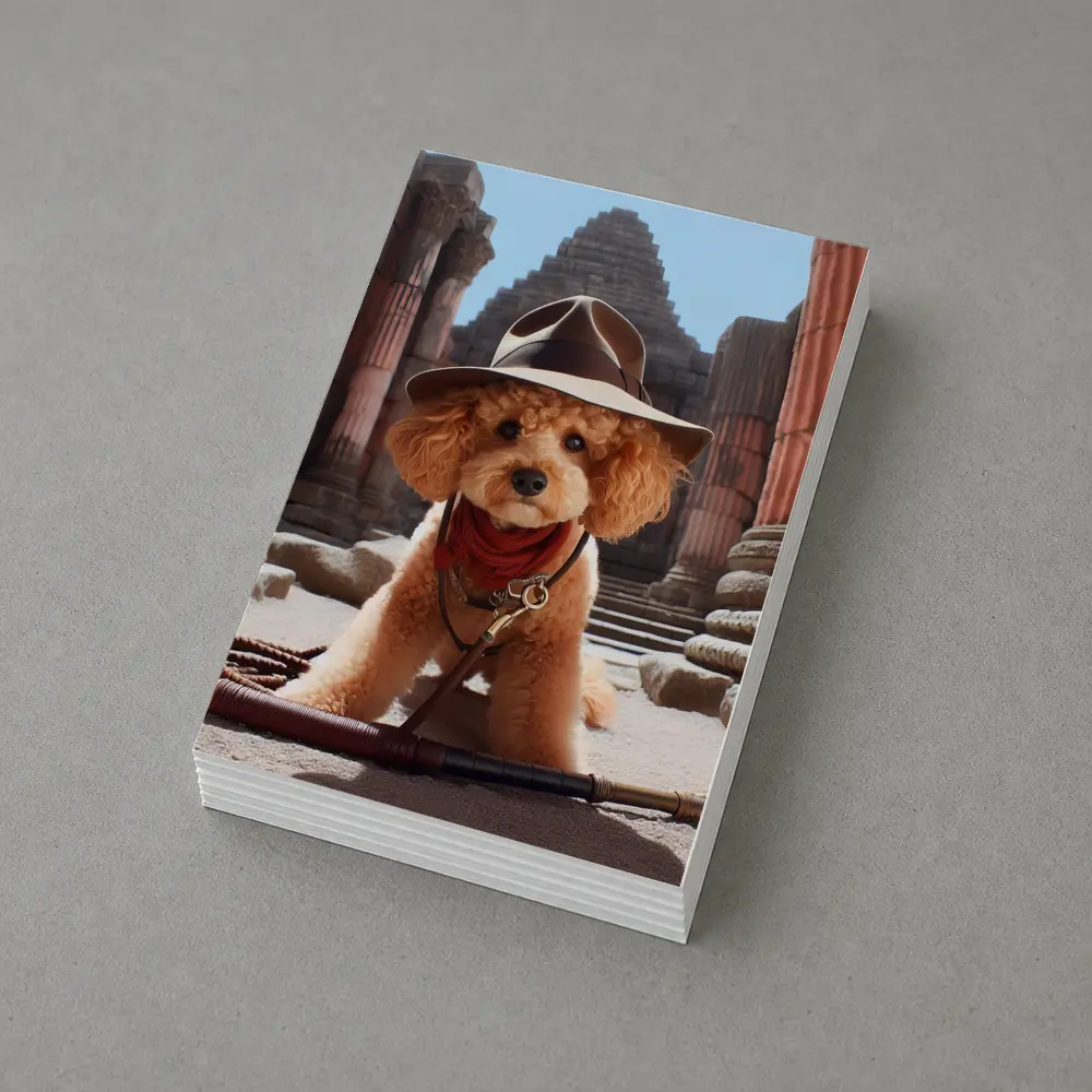 Poodle Dog Explorer Ancient Temple Ruins – Postcards