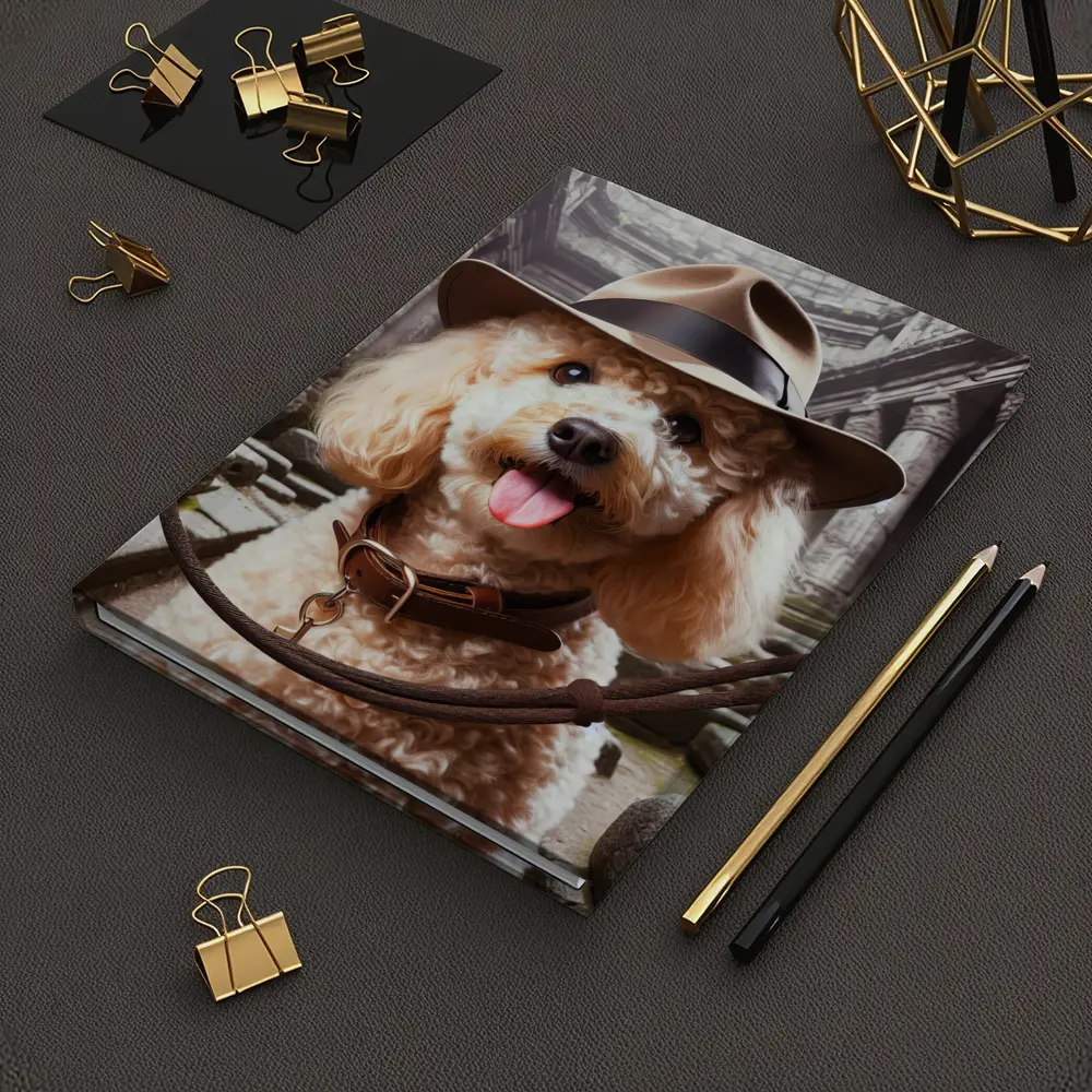 Poodle Explorer Hat Ancient Temple Ruins – Notebooks