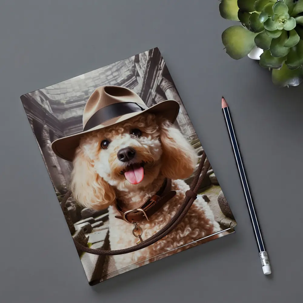 Poodle Explorer Hat Ancient Temple Ruins – Notebooks