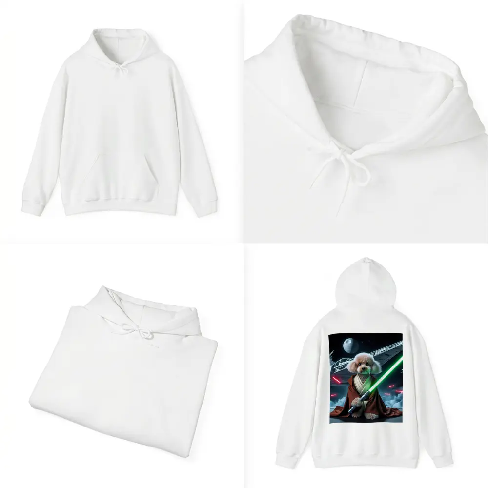 Poodle Jedi Knight Space Battle Scene – Hoodies
