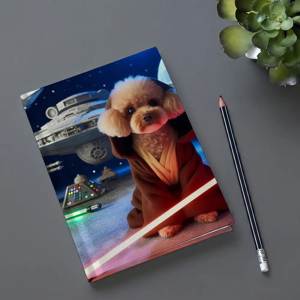 Poodle Jedi Space Galaxy Lightsaber Art – Notebooks
