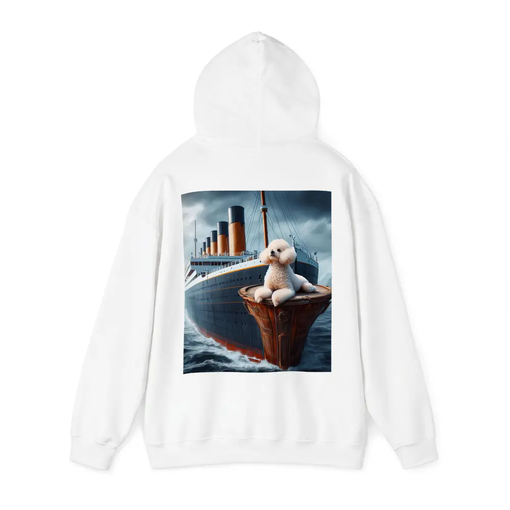Poodle Dog On Titanic Ship Ocean – Hoodies