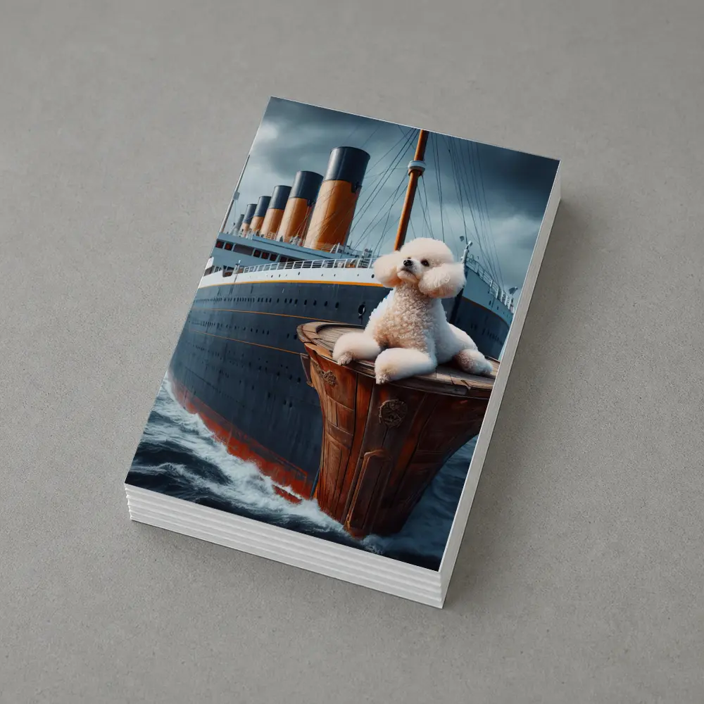Poodle Dog On Titanic Ship Ocean – Postcards