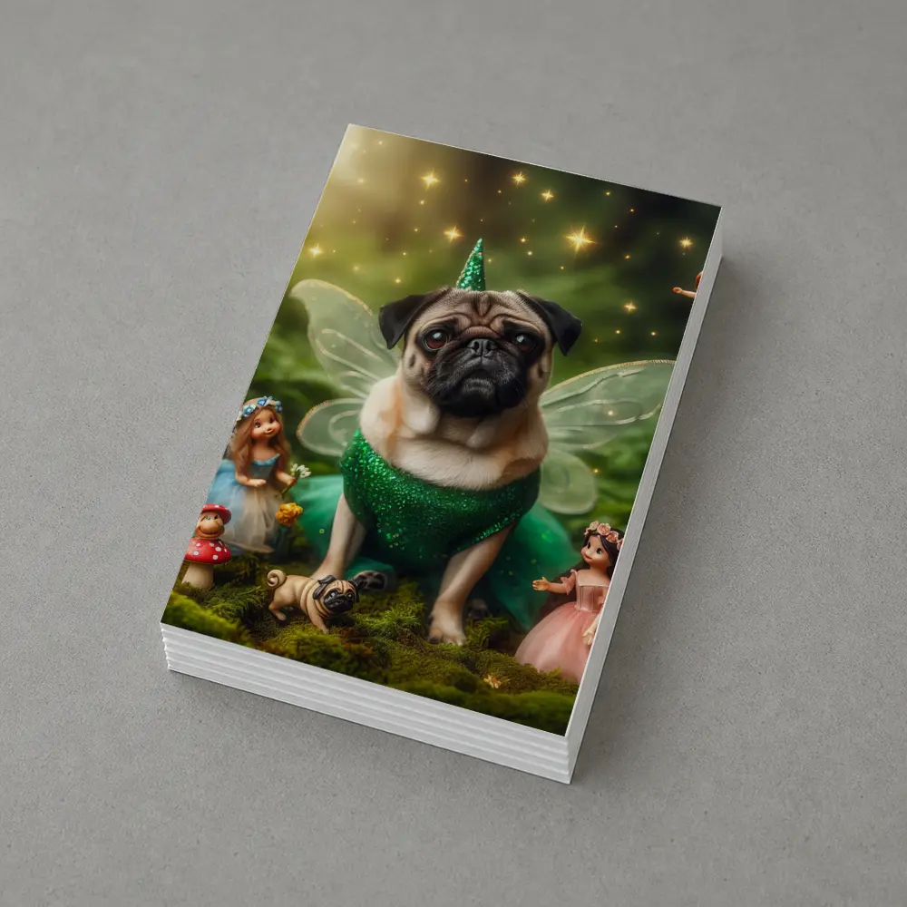 Pug Dog Fairy Costume Enchanted Forest – Postcards