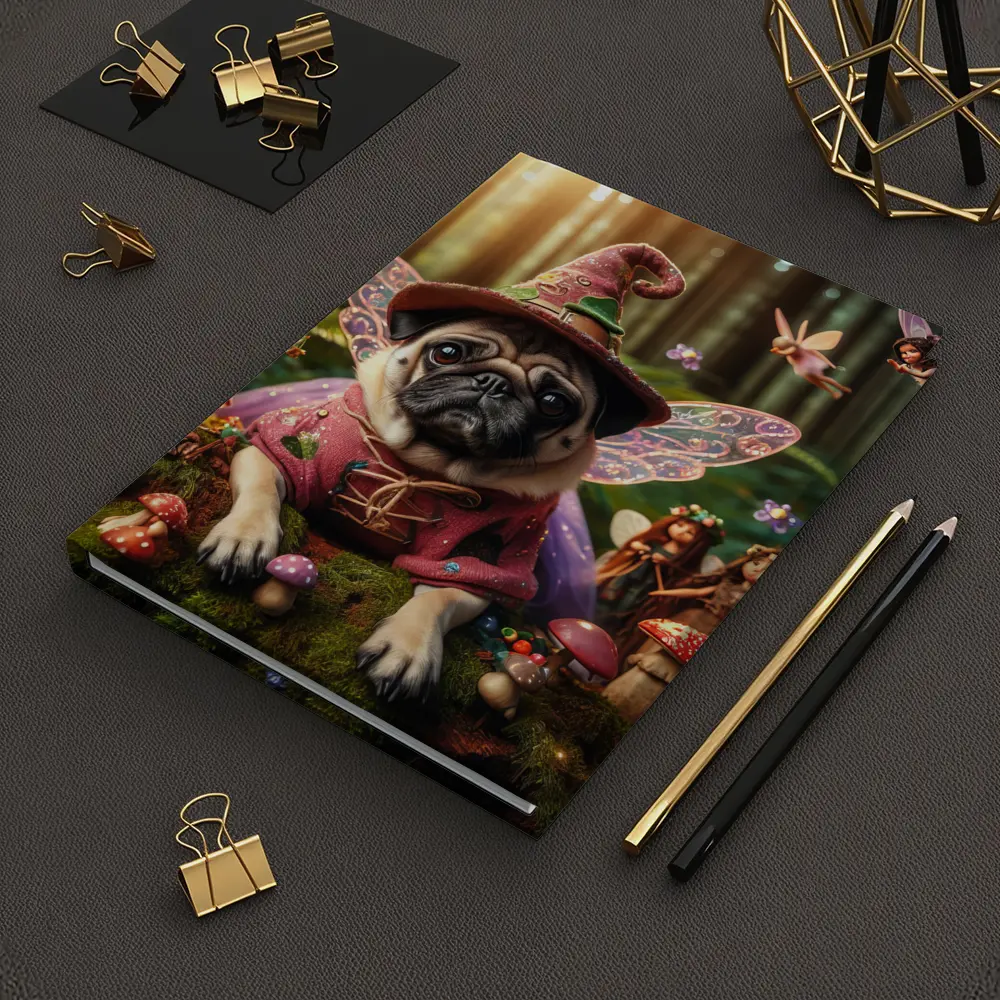 Pug Dog Fairy Wizard Enchanted Forest – Notebooks