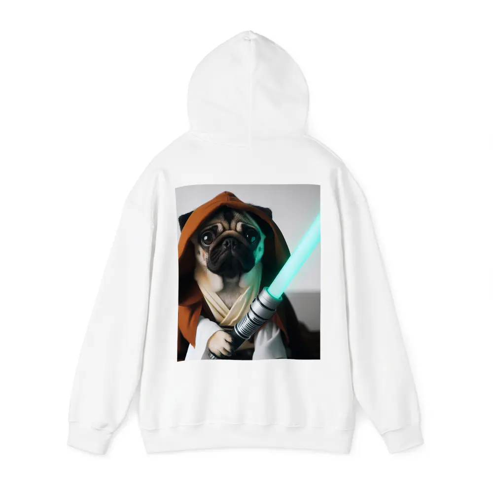 Pug Dog Jedi Robe Green Lightsaber – Hoodies