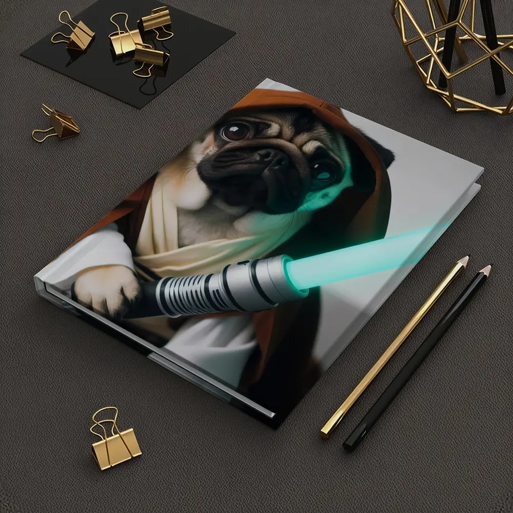 Pug Dog Jedi Robe Green Lightsaber – Notebooks