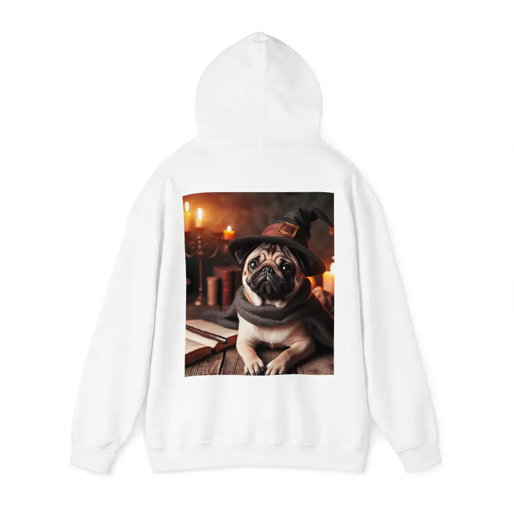 Wizard Pug Dog Wearing Witch Hat Candles – Hoodies