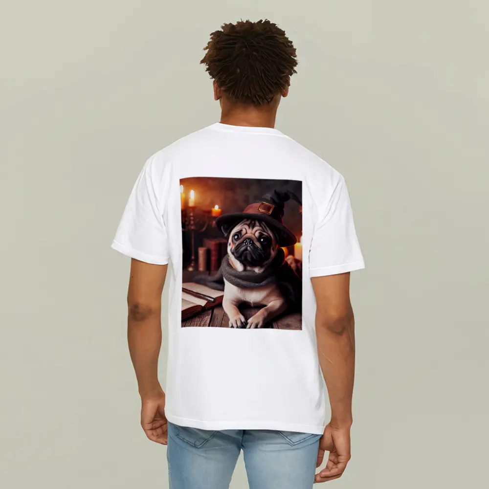 Wizard Pug Dog Wearing Witch Hat Candles – T-Shirts