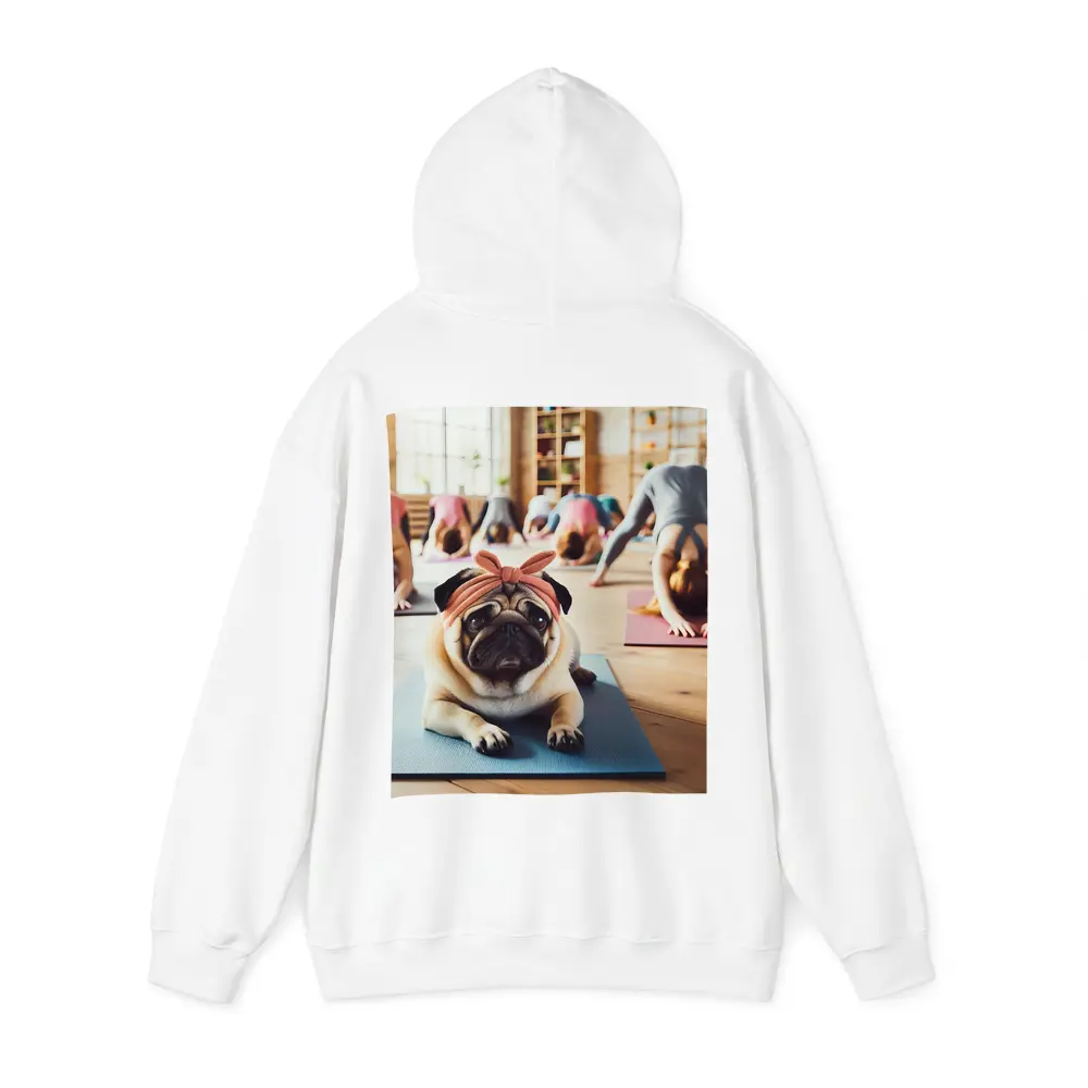 Pug Dog Wearing Headband Yoga Studio – Hoodies