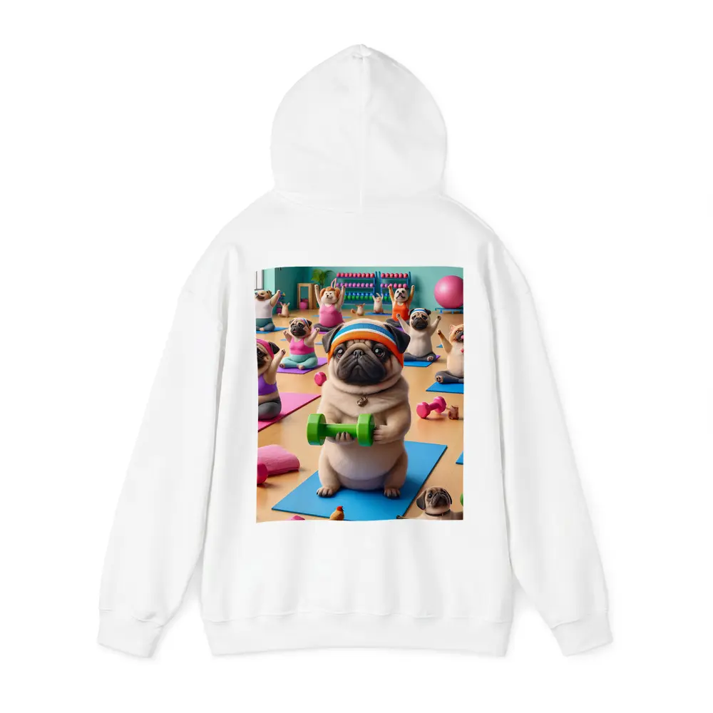 Pug Dog Workout Fitness Gym Class – Hoodies