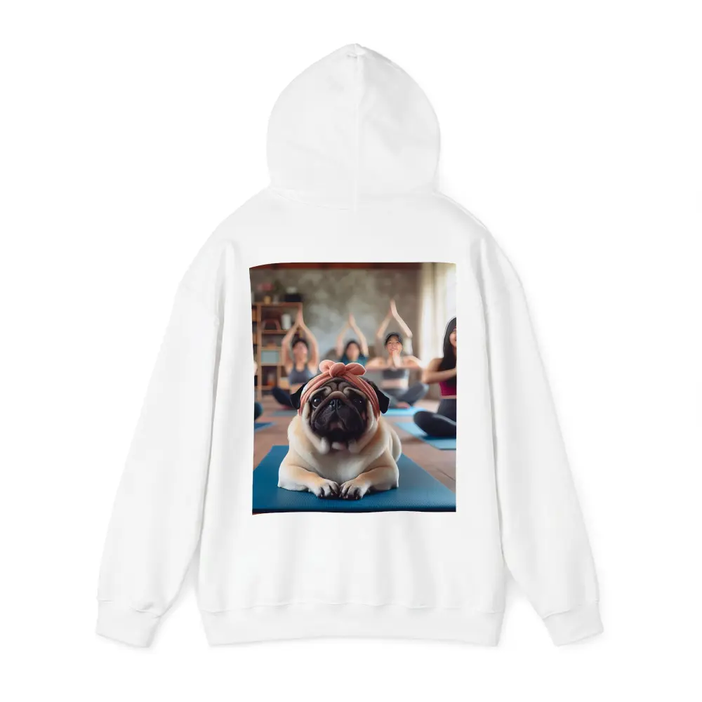 Pug Dog Wearing Headband Yoga Class – Hoodies