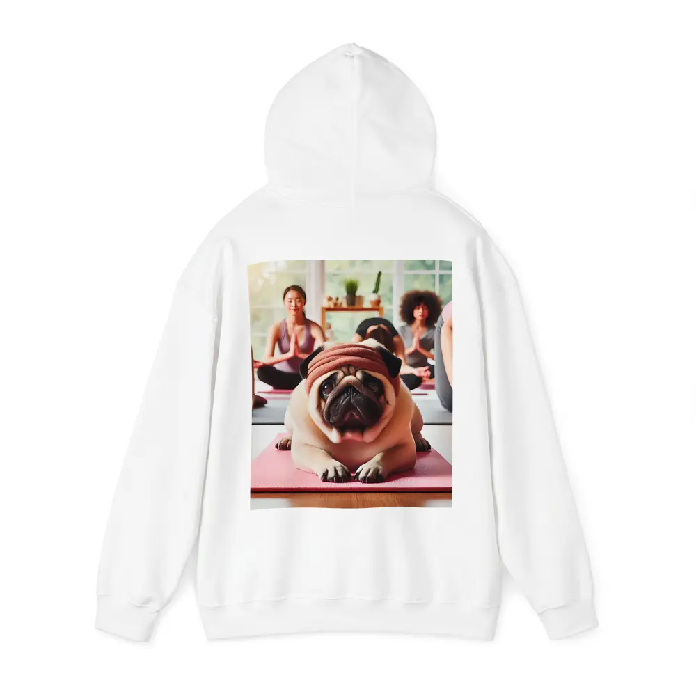 Pug Dog Wearing Headband Yoga Class – Hoodies