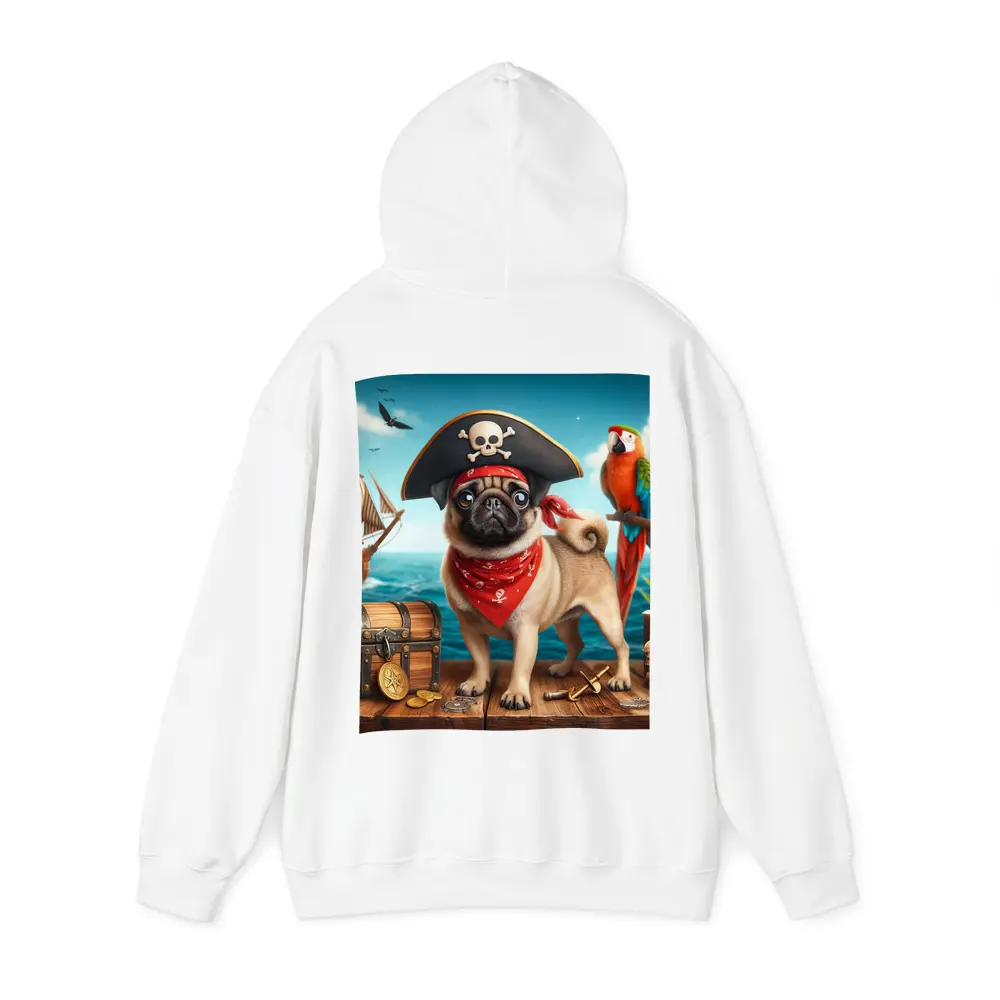 Pug Pirate Dog Treasure Chest Ocean Adventure – Hoodies