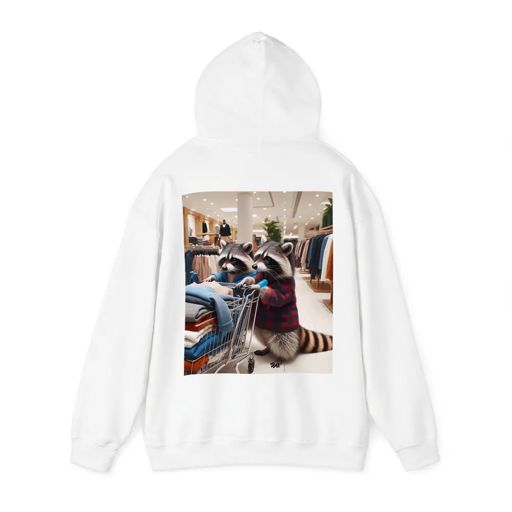 Raccoons Shopping In Clothing Store – Hoodies