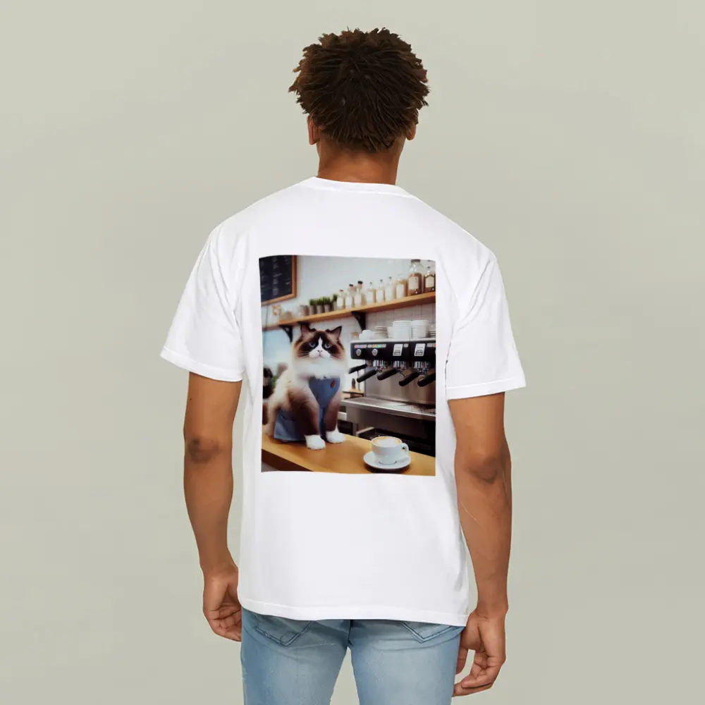 Ragdoll Cat Barista in Coffee Shop – T-Shirts