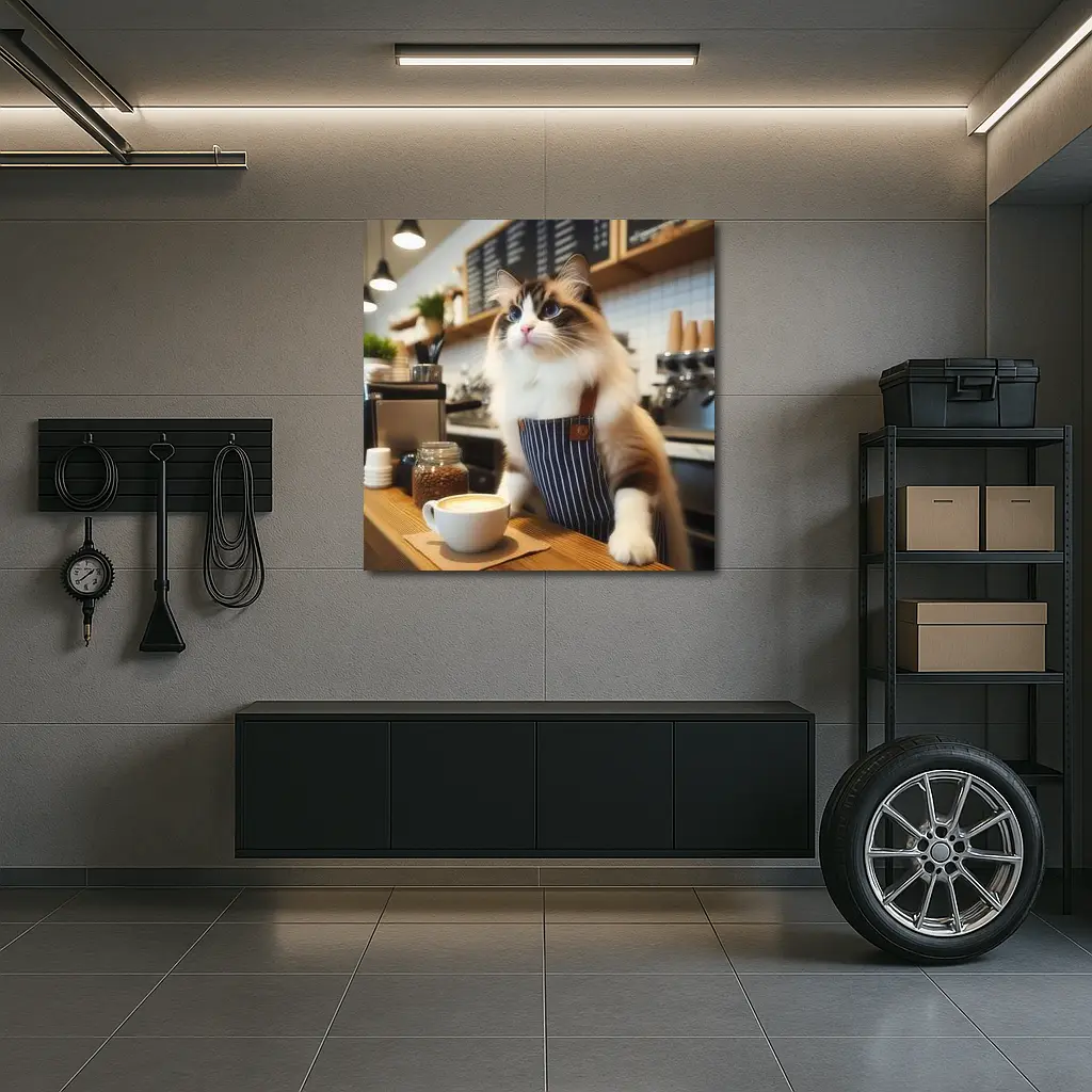 Ragdoll Cat Barista Coffee Shop Art – Wall Art