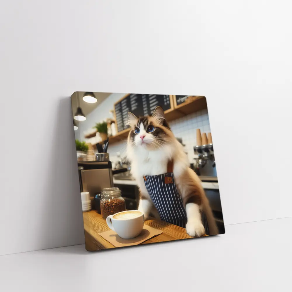 Ragdoll Cat Barista Coffee Shop Art – Wall Art