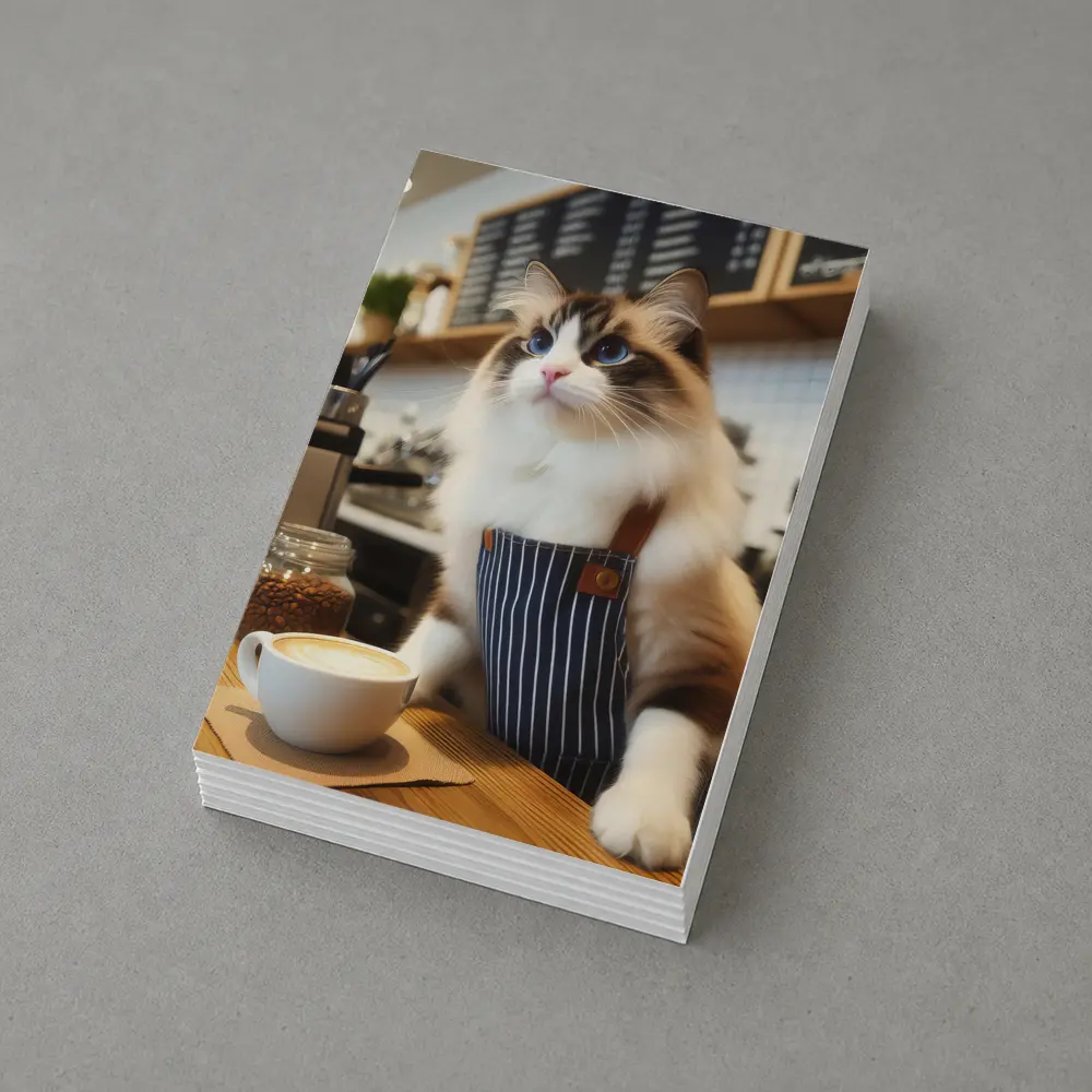 Ragdoll Cat Barista Coffee Shop Art – Postcards