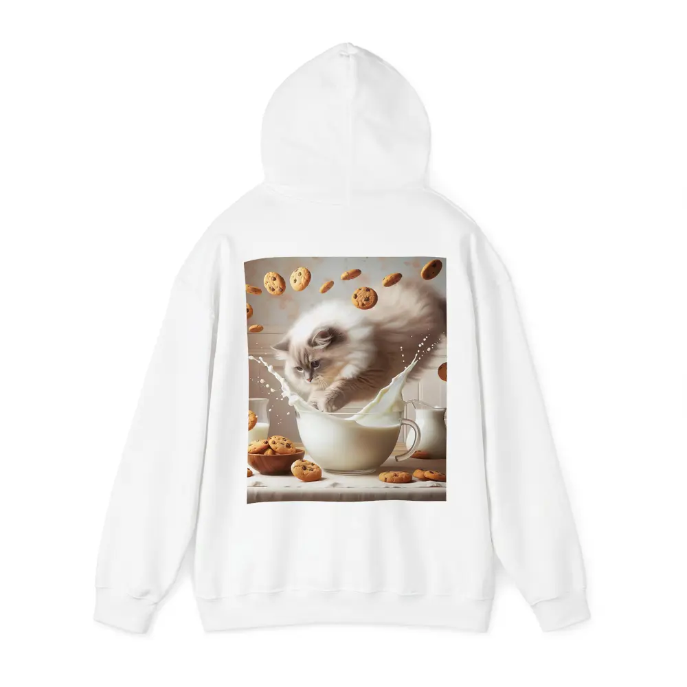 Ragdoll Cat Splashing Milk With Cookies – Hoodies