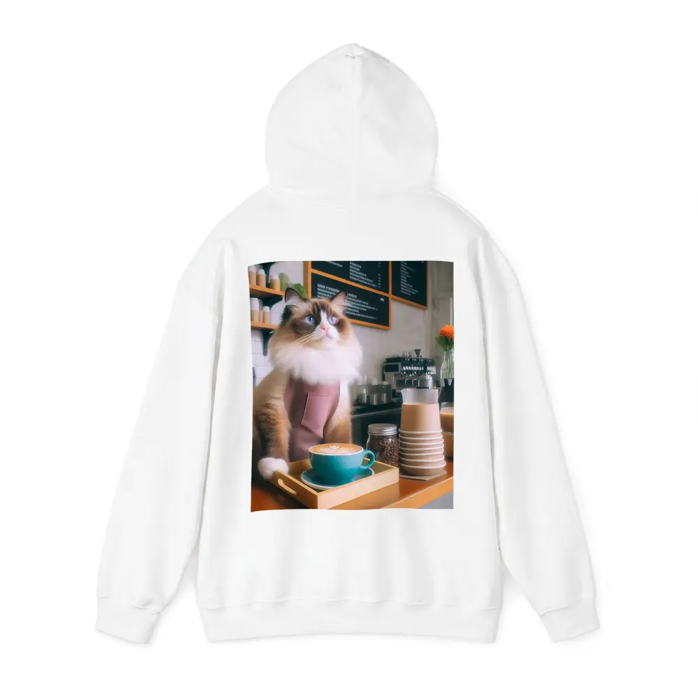 Ragdoll Cat Barista Working In Coffee Shop – Hoodies