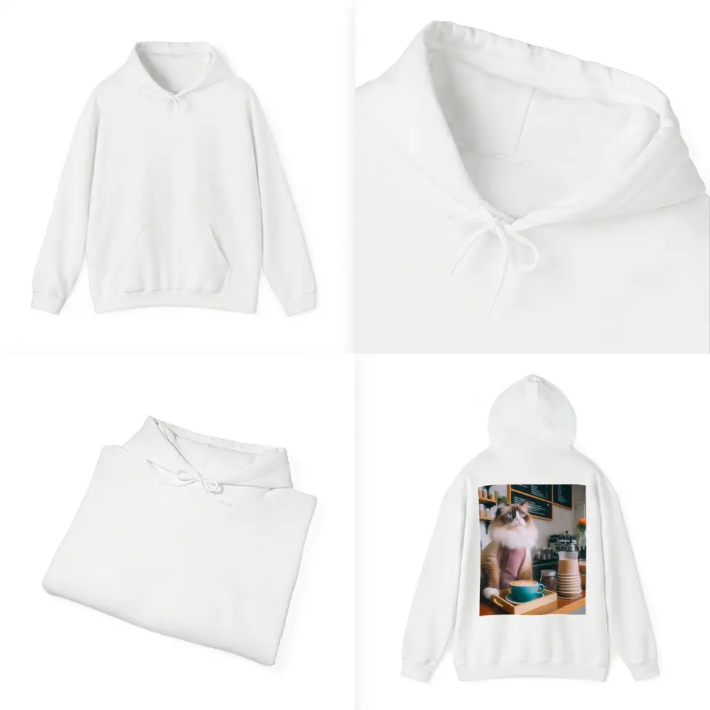 Ragdoll Cat Barista Working In Coffee Shop – Hoodies