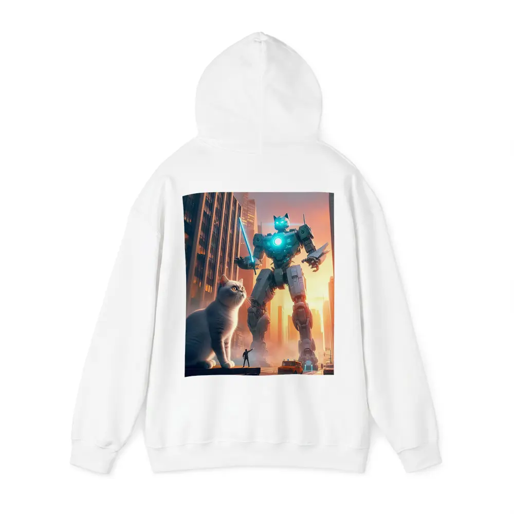 Giant Robot Cat City Cyberpunk Street – Hoodies