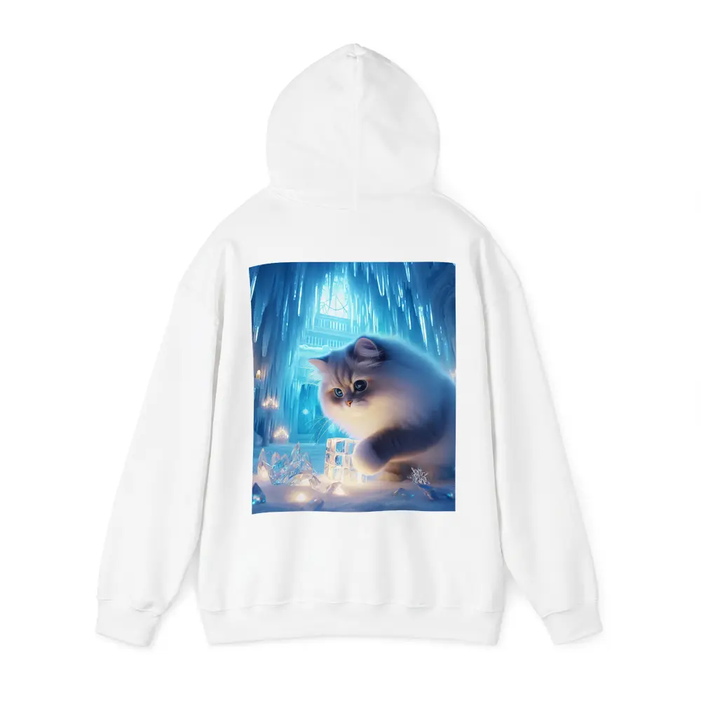 Persian Cat in Glowing Ice Crystal Palace – Hoodies