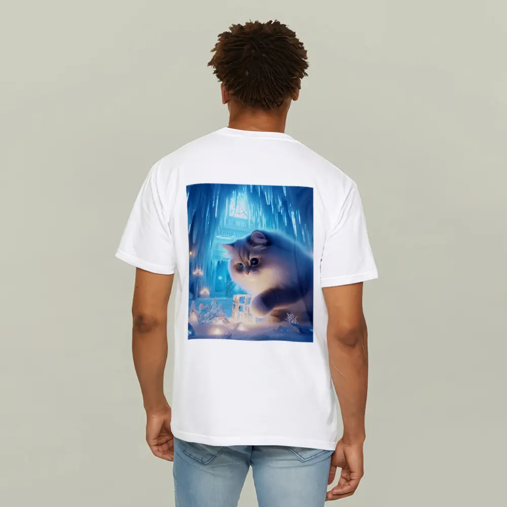 Persian Cat in Glowing Ice Crystal Palace – T-Shirts