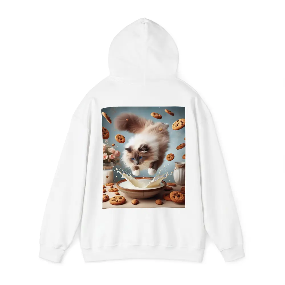 Ragdoll Cat Jumping Milk Bowl Cookies – Hoodies
