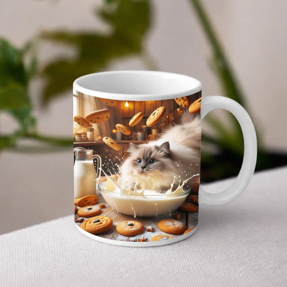 Ragdoll Cat Milk Bowl Cookies Kitchen – Mugs