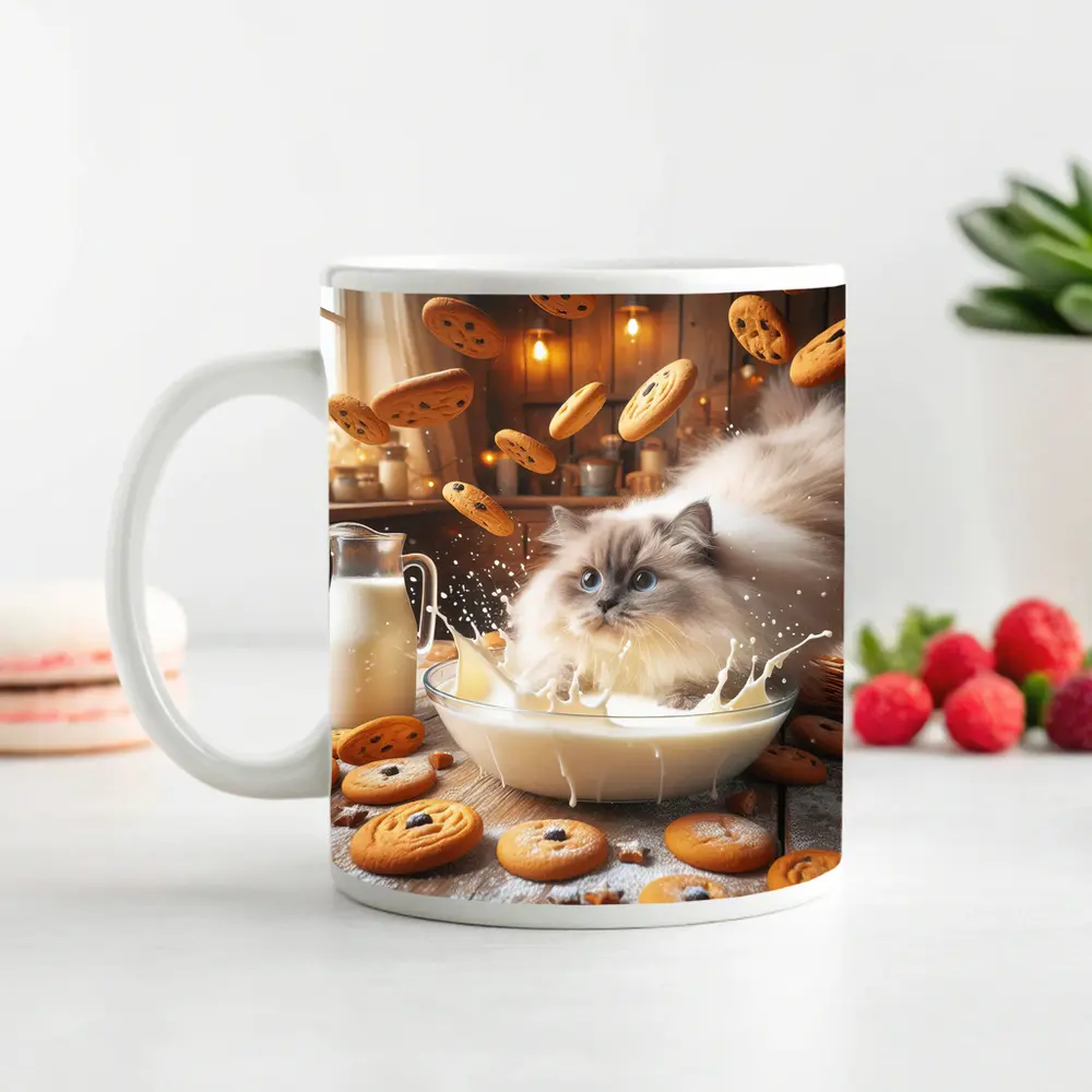 Ragdoll Cat Milk Bowl Cookies Kitchen – Mugs