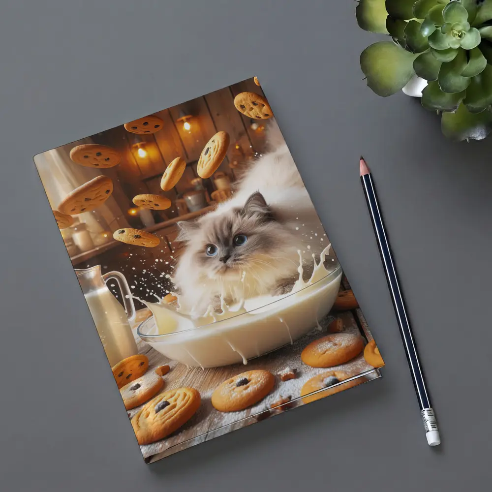 Ragdoll Cat Milk Bowl Cookies Kitchen – Notebooks