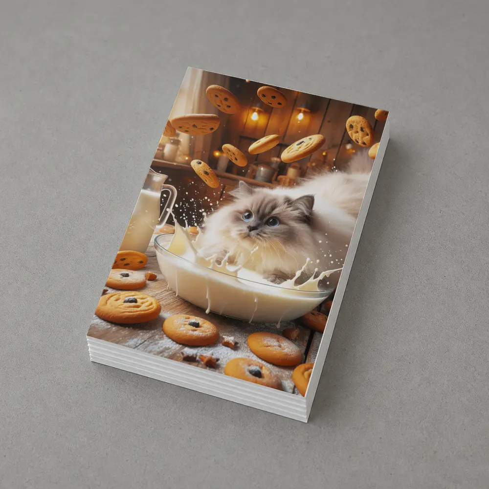 Ragdoll Cat Milk Bowl Cookies Kitchen – Postcards