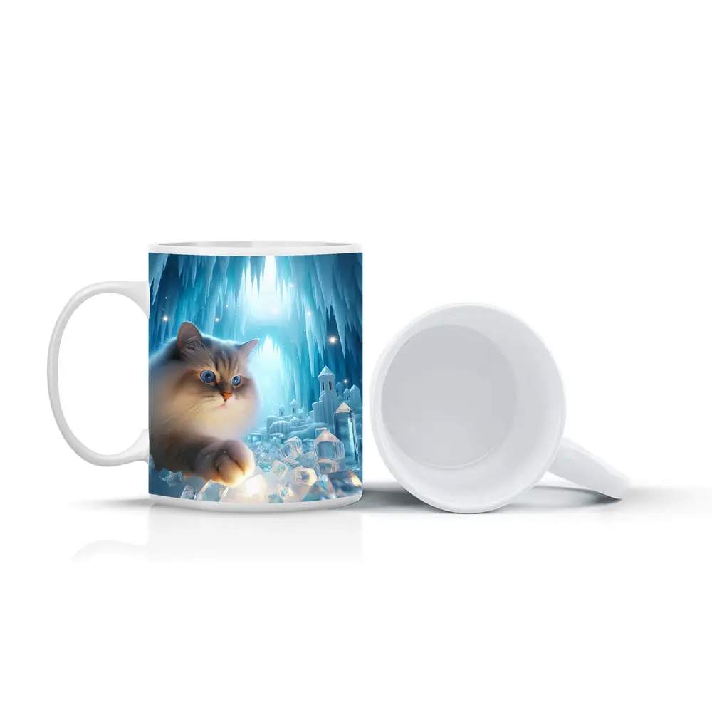 Ragdoll Cat Blue Eyes Ice Crystal Cave – Mugs