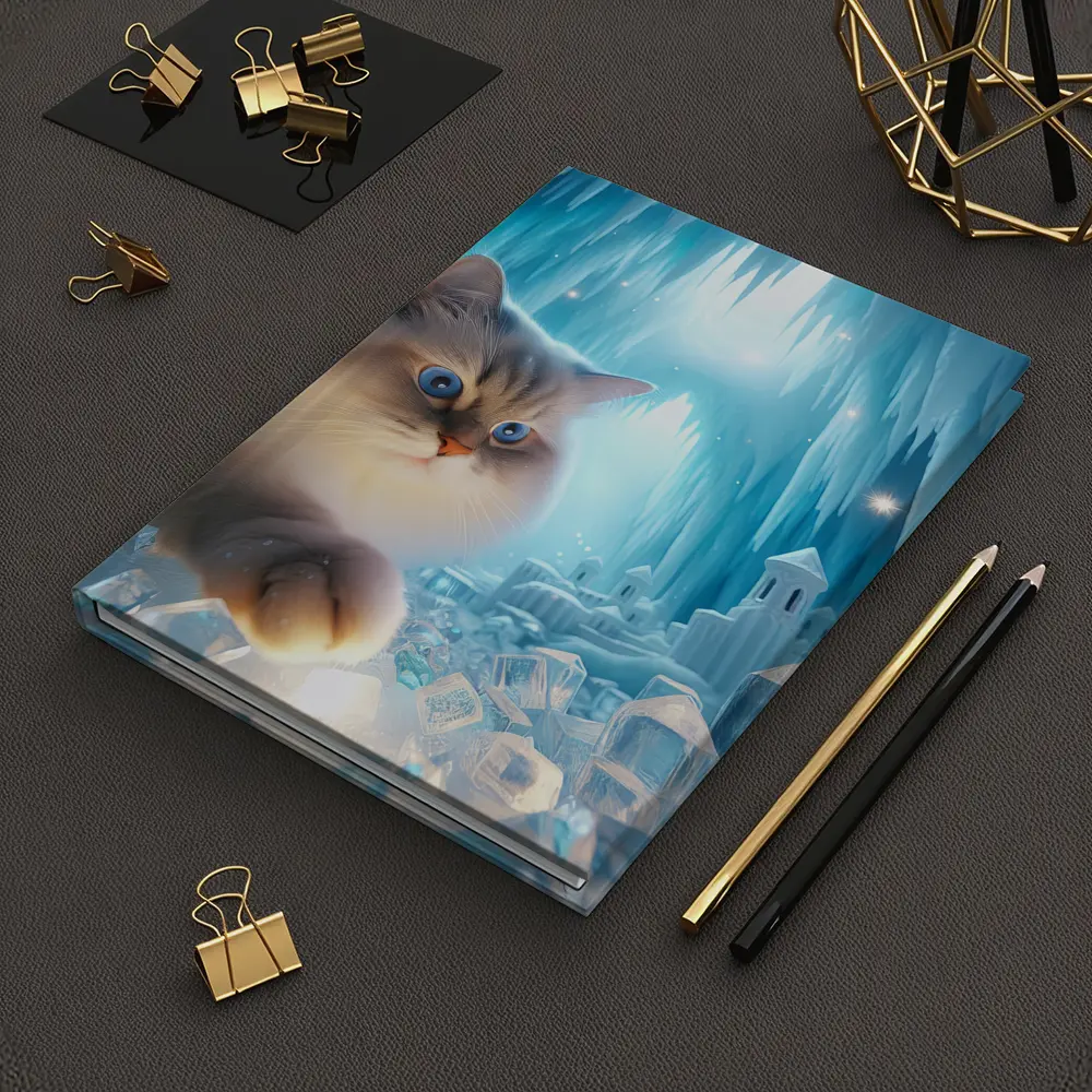 Ragdoll Cat Blue Eyes Ice Crystal Cave – Notebooks